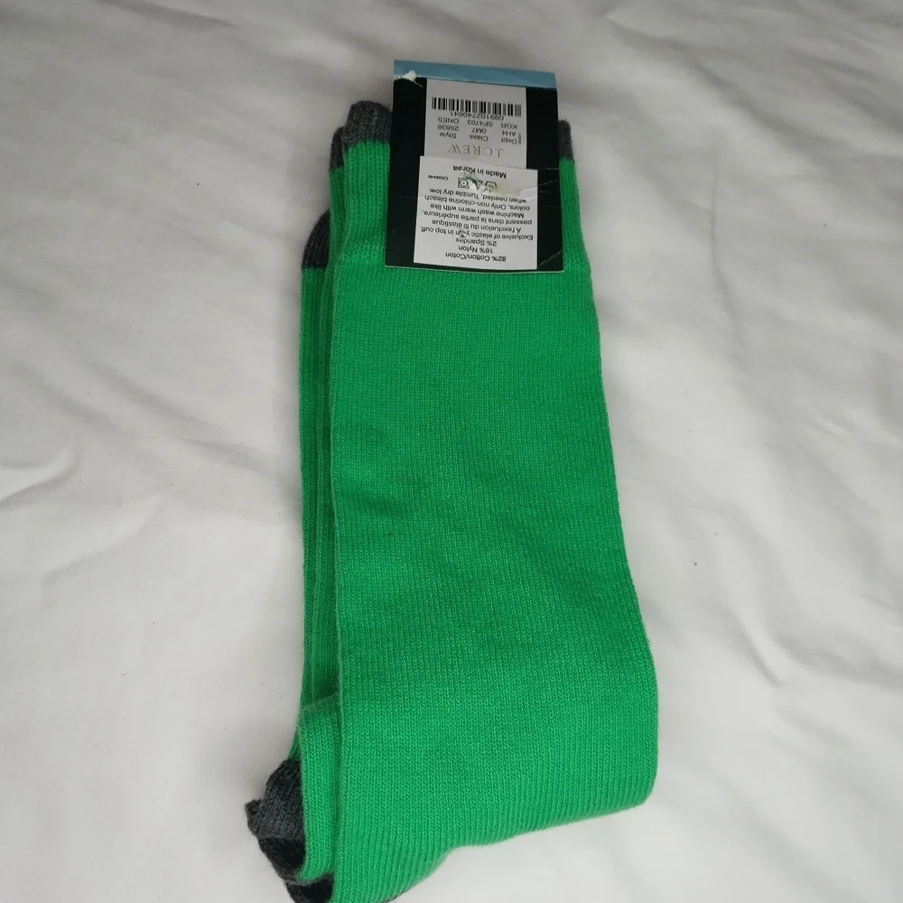 J. Crew Men's Green and Gray Socks